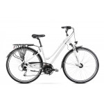 Trekingový bicykel 28 Romet Gazela 5 L 28" bielo strieborný hliník 20" 
